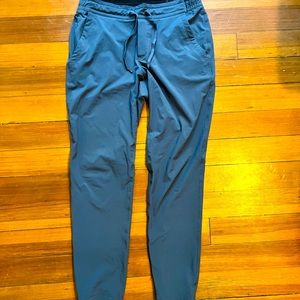 REI hiking pants - navy/grey - full length.